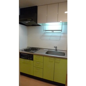 Kitchen. System kitchen two-burner stove ・ Grill Yes!