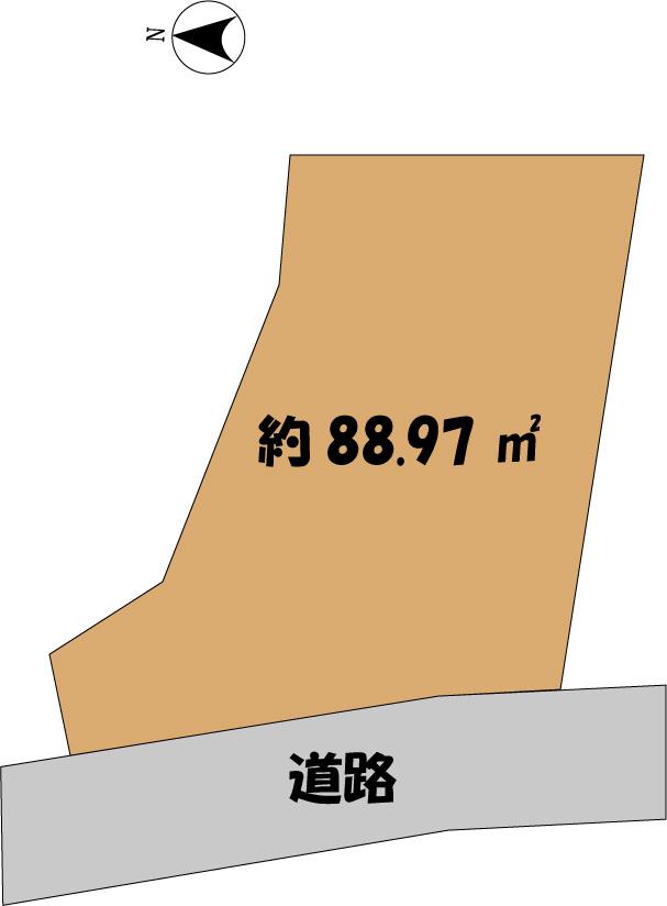 Compartment figure. Land price 36,800,000 yen, Land area 88.97 sq m