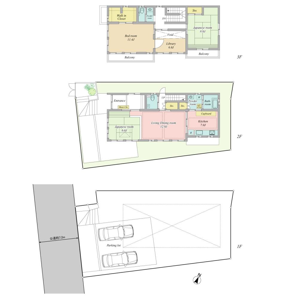 Floor plan. 158 million yen, 3LDK, Land area 166.21 sq m , Building area 157.15 sq m floor plan