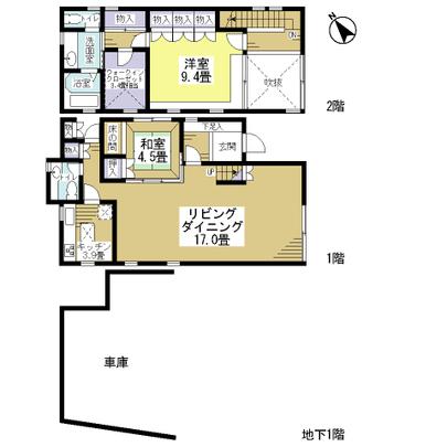 Floor plan. A blow-17 tatami mats of living ・ dining