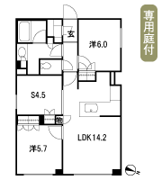 Floor: 2LDK + S (storeroom) + SIC, the occupied area: 65.99 sq m
