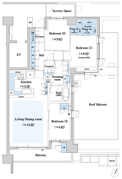 Floor: 3LD ・ K + 2WIC + TR, the occupied area: 82.38 sq m, Price: TBD
