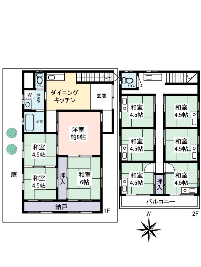 Floor plan. 27 million yen, 10DK, Land area 123.39 sq m , Building area 132.22 sq m