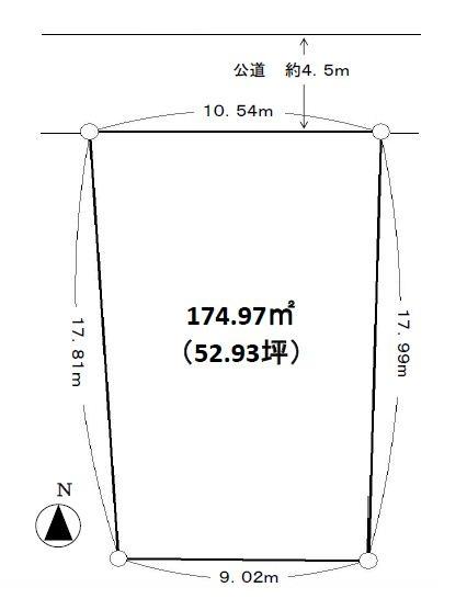 Compartment figure. Land price 72 million yen, Land area 174.97 sq m