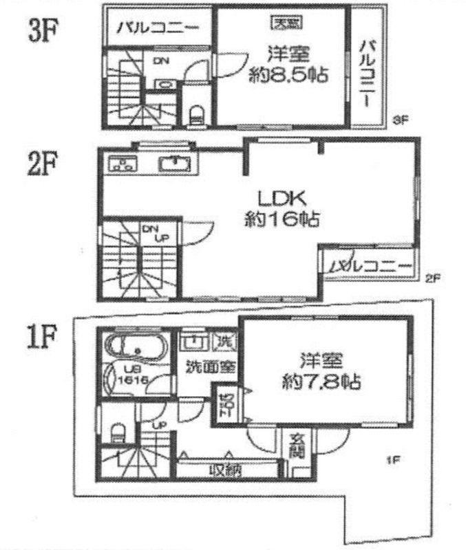 Floor plan. 32,800,000 yen, 2LDK, Land area 53.49 sq m , Building area 81.55 sq m