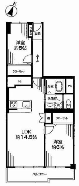 Floor plan. 2LDK, Price 29,990,000 yen, Occupied area 69.16 sq m , Balcony area 7.92 sq m
