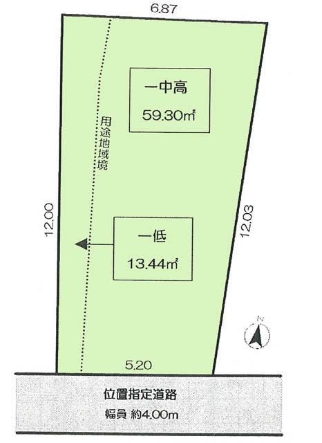 Compartment figure. Land price 47,800,000 yen, Land area 72.75 sq m