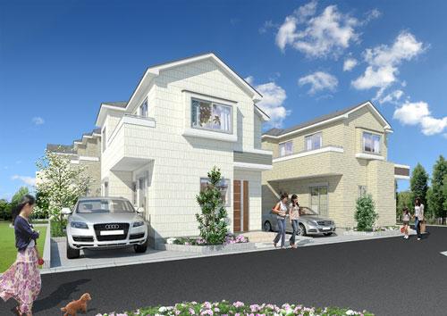 Rendering (appearance). Higher housing performance evaluation, New House. While there is also a convenience that station a 5-minute walk, It is also a good hit yang.
