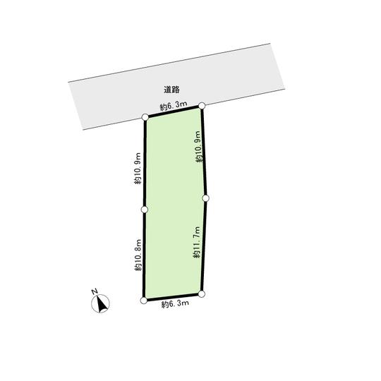 Compartment figure. Land price 89,800,000 yen, Land area 144.03 sq m compartment view    ※ Not a survey map