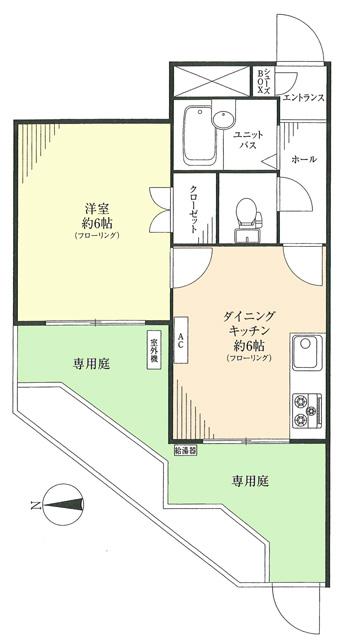 Floor plan. 1DK, Price 14.3 million yen, Occupied area 27.25 sq m