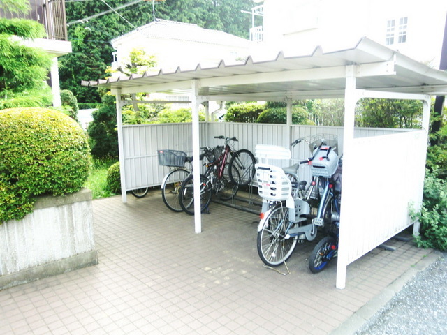 Other common areas. It is covered bicycle parking space