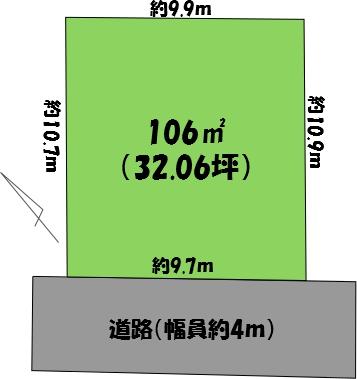 Compartment figure. Land price 34,800,000 yen, Land area 106 sq m