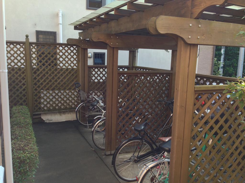 Other common areas. Woody bicycle parking lot