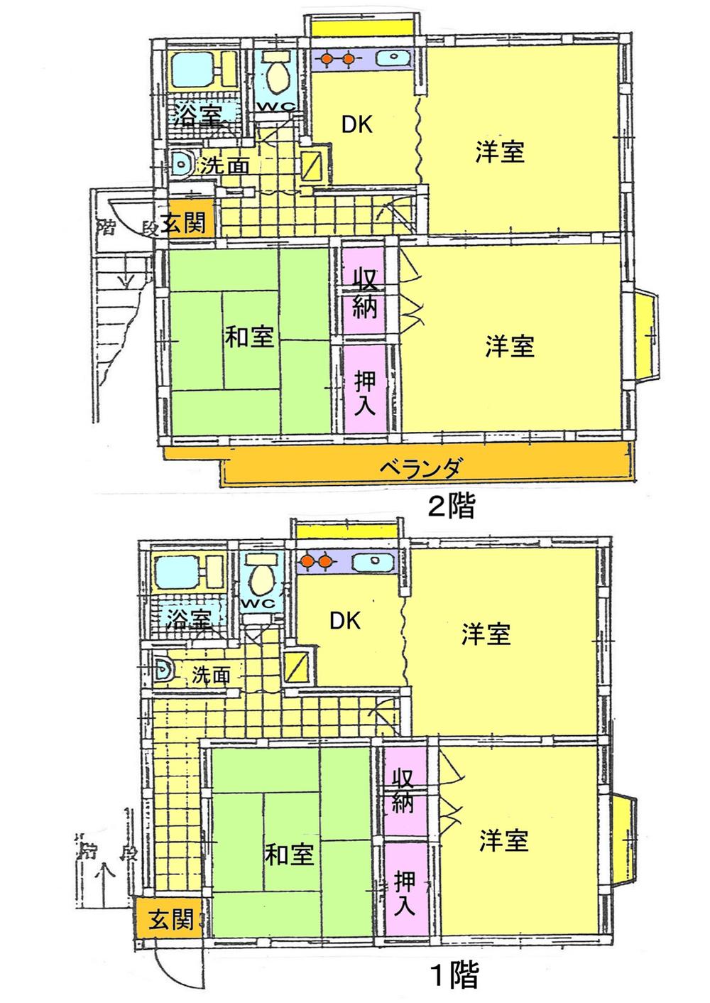 Floor plan. 42 million yen, 4DK, Land area 102.72 sq m , Building area 105.98 sq m