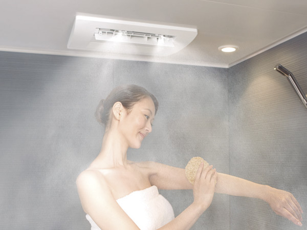 Bathing-wash room.  [Mist sauna] Standard equipment mist sauna with bathroom heating dryer to "Misty". In addition to features such as clothes dryer and bathroom drying, With mist "shorter working hours" ・ New bathing style of "water-saving" is to achieve. (Same specifications)
