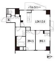 Floor: 2LDK, occupied area: 56.25 sq m, Price: 41,800,000 yen, now on sale