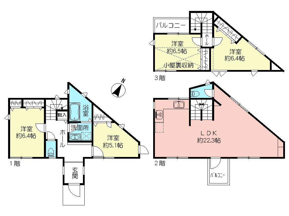 Floor plan. 82,600,000 yen, 4LDK, Land area 94.71 sq m , Building area 112.75 sq m