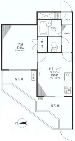 Floor plan. 1DK, Price 14.3 million yen, Occupied area 27.25 sq m