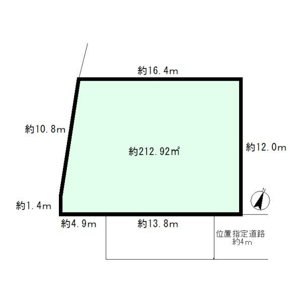 Compartment figure. Land price 118 million yen, Land area 212.92 sq m