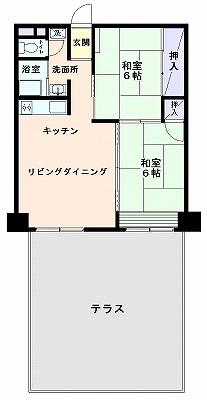 Floor plan. 2LDK, Price 26,800,000 yen, Footprint 50.7 sq m