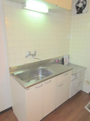 Kitchen. Large sink and wide Gasukitchin