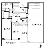 Floor: 3LD ・ K + N (storeroom) + WIC (walk-in closet), the occupied area: 132.69 sq m, Price: 198 million yen, currently on sale