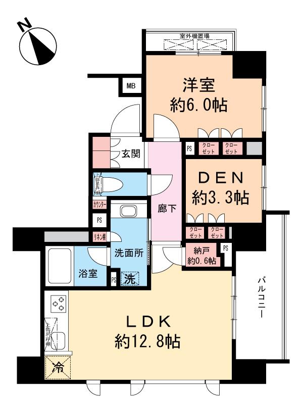 Floor plan. 1LDK + 2S (storeroom), Price 54,800,000 yen, Occupied area 56.12 sq m , Balcony area 5.62 sq m