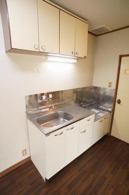 Kitchen.  ☆ Two-burner gas stove installation Allowed