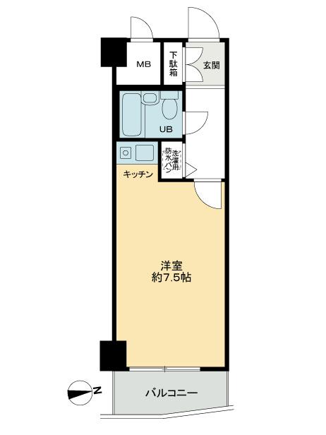 Floor plan. Price 11.5 million yen, Occupied area 19.76 sq m , Balcony area 2.86 sq m