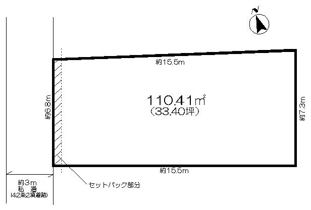 Compartment figure. Land price 66 million yen, Land area 110.41 sq m