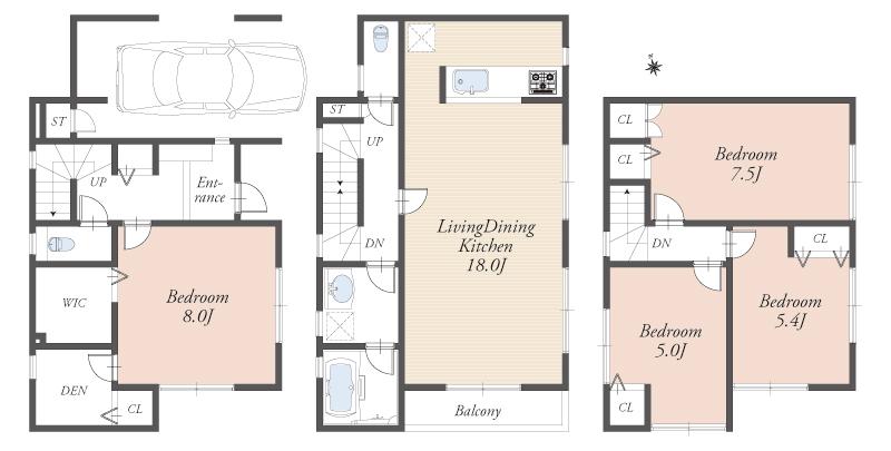 Building plan example (floor plan). Building plan Building price 20 million yen Building area 116.74 sq m