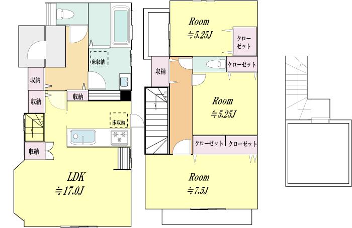 Floor plan. (01), Price 51,800,000 yen, 3LDK, Land area 108.13 sq m , Building area 94.17 sq m