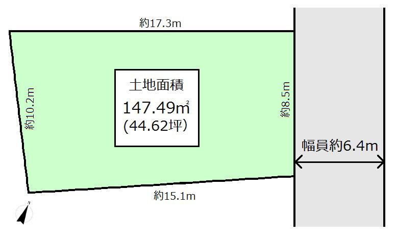 Compartment figure. 168 million yen, 3LDK, Land area 147.49 sq m , Building area 134.48 sq m