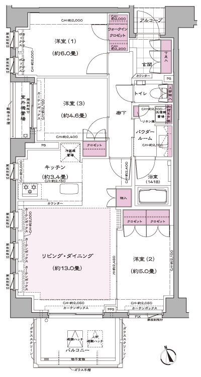 Floor: 3LDK + WIC, the occupied area: 72.01 sq m, Price: TBD