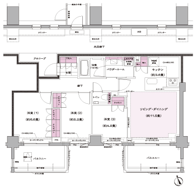 Floor: 3LDK, occupied area: 71.76 sq m, Price: TBD