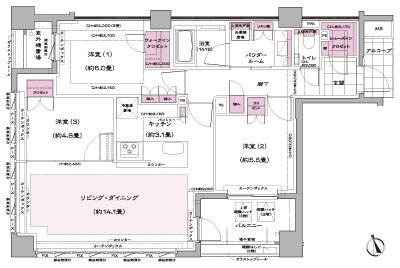 Floor: 3LDK + WIC + SIC, the occupied area: 76.81 sq m, Price: TBD