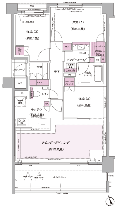 Floor: 3LDK + WIC, the occupied area: 71.54 sq m, Price: TBD