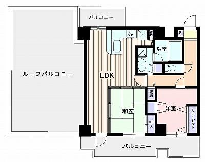 Floor plan. 2LDK, Price 44,800,000 yen, Footprint 60 sq m