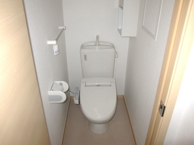 Toilet. It is there and glad bidet with a toilet