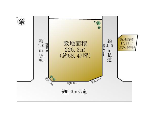 Compartment figure. Land price 100 million 24.4 million yen, Land area 246.9 sq m compartment view
