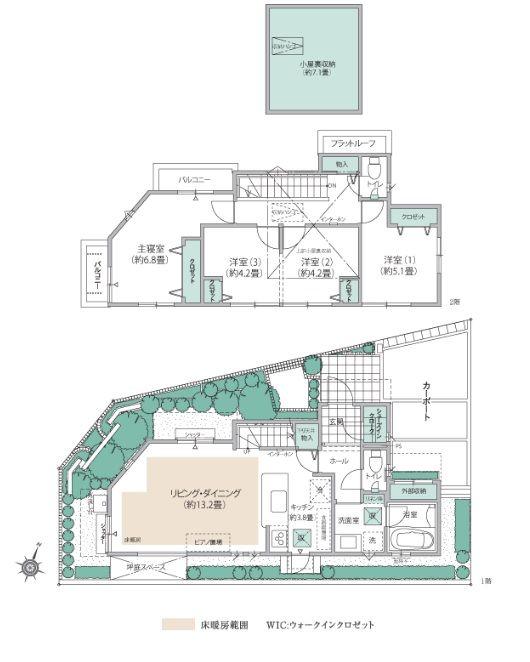 Floor plan. 65,900,000 yen, 3LDK, Land area 105.78 sq m , Building area 92.64 sq m