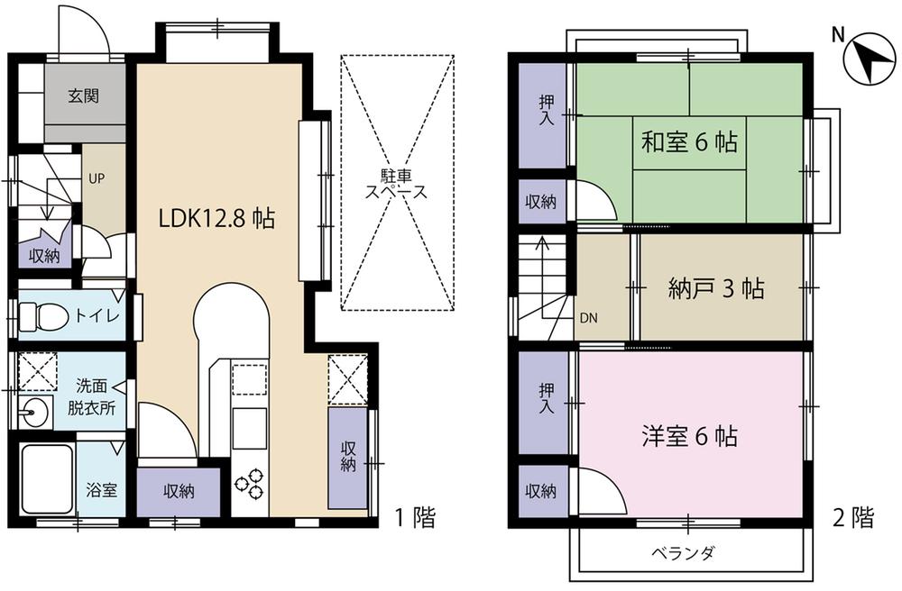 Floor plan. 41,880,000 yen, 2LDK + S (storeroom), Land area 86.2 sq m , Building area 67.23 sq m