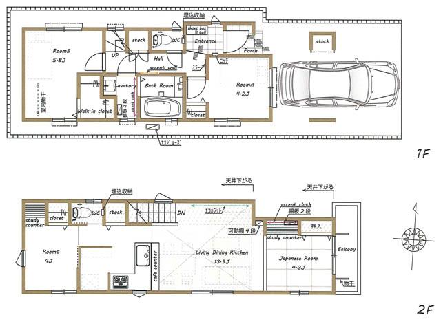 Floor plan. 65,800,000 yen, 4LDK, Land area 83.7 sq m , Building area 90.42 sq m