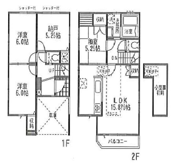 Floor plan. ((4) Building), Price 54,300,000 yen, 4LDK, Land area 81.24 sq m , Building area 97.3 sq m