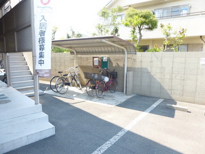 Entrance. Bicycle-parking space