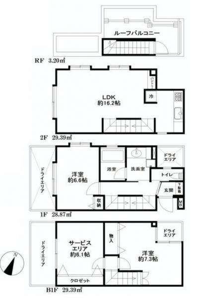 Floor plan. 2LDK+S, Price 49,800,000 yen, Occupied area 90.85 sq m