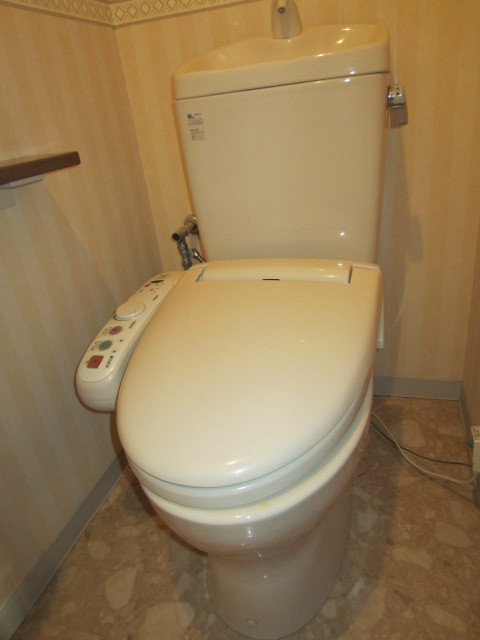 Toilet. Toilet is equipped with Washlet. 