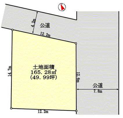 Compartment figure. Southeast ・ Northeast of the corner lot