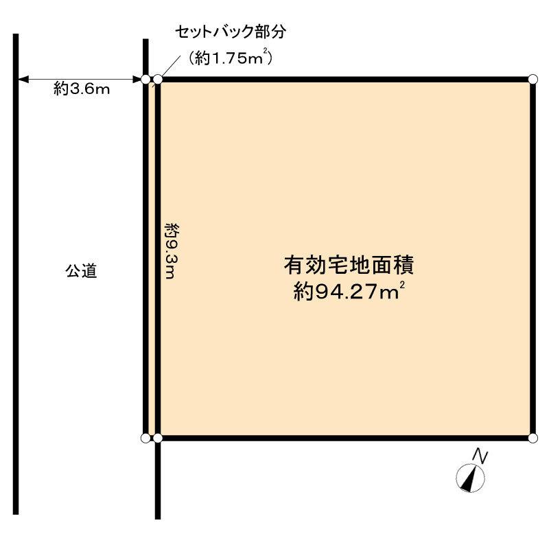 Compartment figure. Land price 37.5 million yen, Land area 96.02 sq m