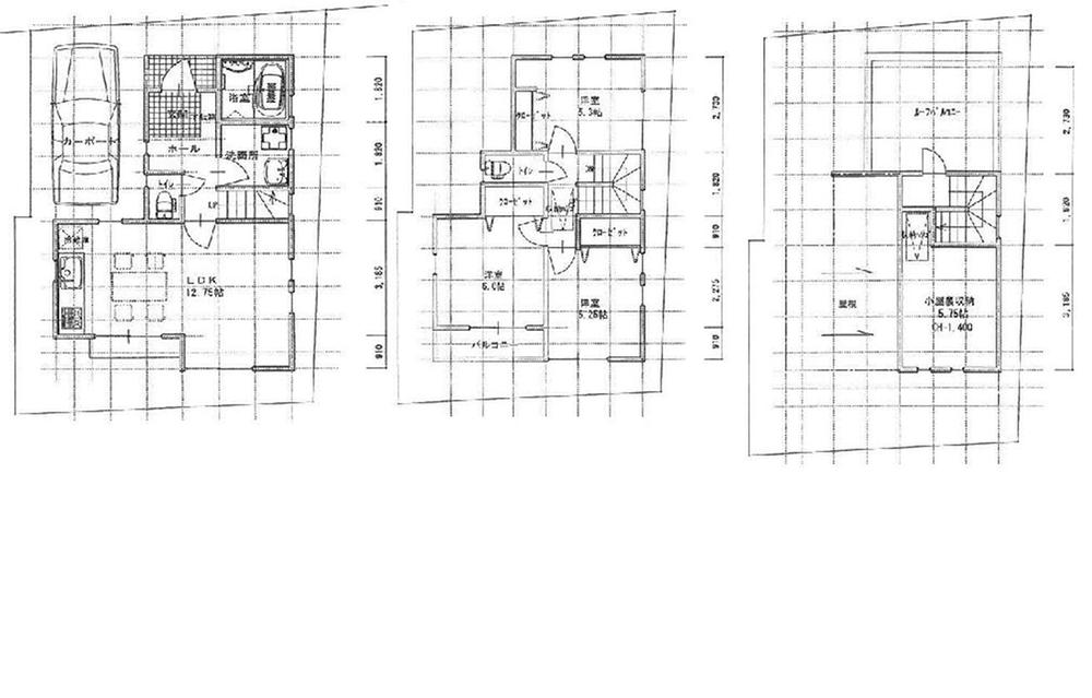 Building plan example (floor plan). Building plan Example 2 Building area 79.90 sq m Living room is located on the first floor, Is a plan there is a roof balcony. 